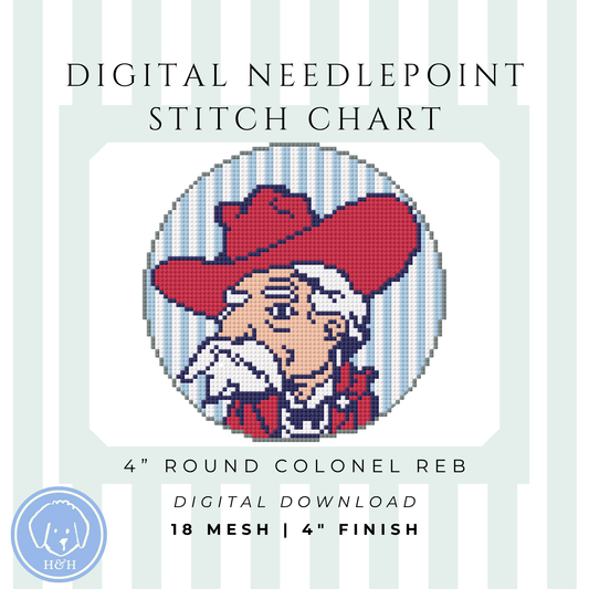 Colonel Reb 4" Round | Gameday Button | Ornament (Digital Download)