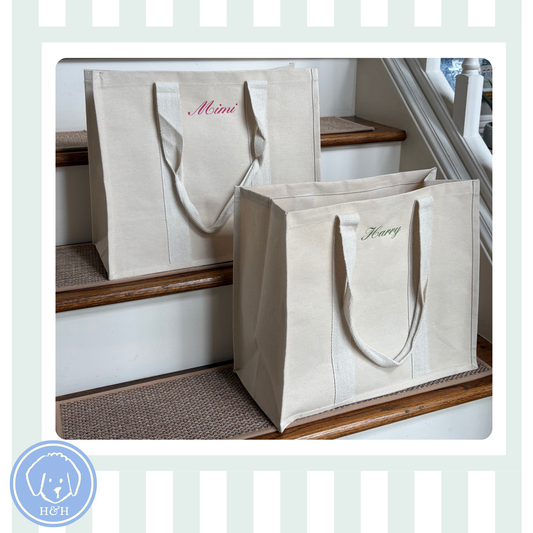 Personalized Square Canvas Tote